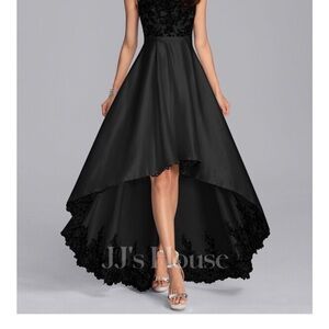 JJs House Elegant Black High-Low Dress